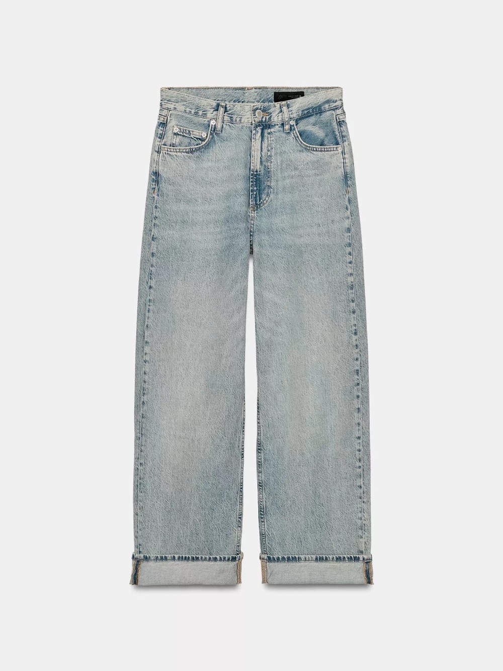 Zara Light Blue Denim Jeans with Contrast Stitching